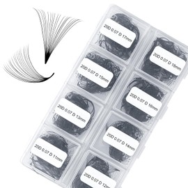 FADLASH Versión 2024 Mixed 600pcs Volume Fans Ruso Pestañas Extensiones 20D 11-18 mm 0,07 mm D Curl Acabado Volumen Pestañas Lash Pestañas Extension Abanicos Prefabricados Profesionalmente