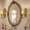 Gold Candle Sconces for Tapered Candlestick,Pack of 2, Gold Candle