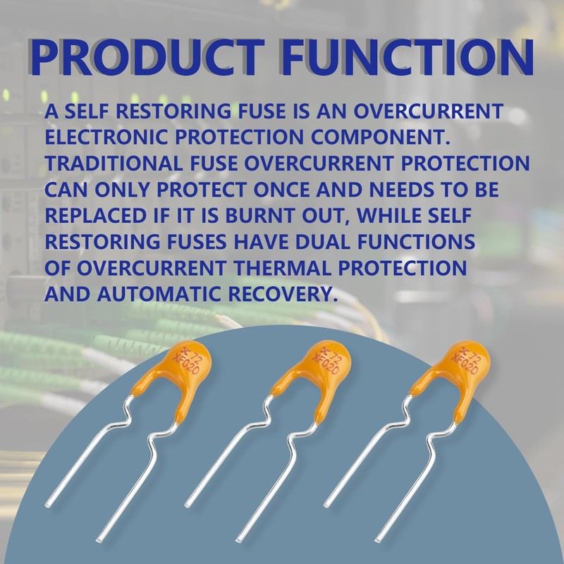 Innfeeltech 100pcs 0.2A 60V/72V PPTC Resettable Fuse XF020 for Experiment