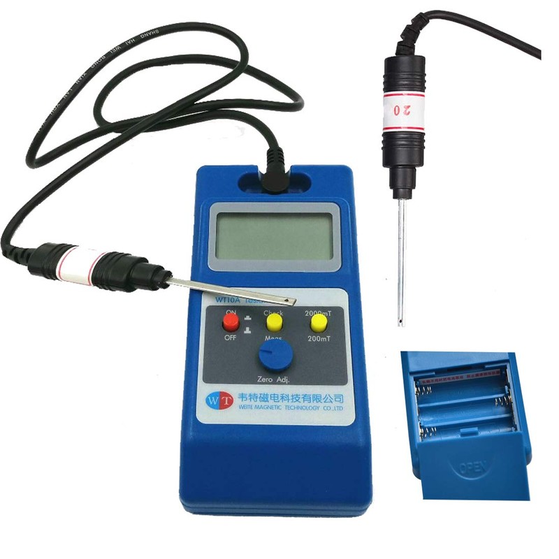 Toplionace WT10A Portable LCD Gauß Meter Digital Flow Meter Surfaces