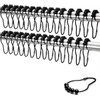 Ganchos de Cortinas para Baño de Doble Gancho Deslizable,3.6cm×7.5cm ，30pcs
