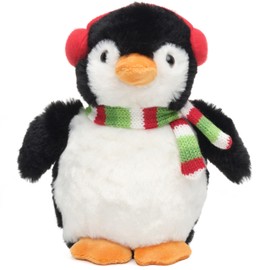 Bearington Christmas Stuffed Animals Christmas Penguin Plush Winter Toy - Flurry 7"