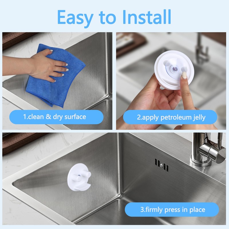 Sponge Holder, Sink Caddy for Scrub Sponges with Suction Cup