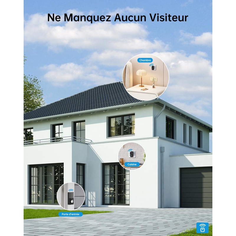JeaTone Wireless Doorbell Outdoor Waterproof 150M IP55 Waterproof Electronic Doorbell