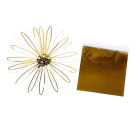 Hani. Gold Flower Mizuhiki Hair Ornament, Coming-of-age Ceremony, Hair Accessory, Gold Foil Kimono, Graduation Ceremony, Headdress, Hakama, Long Sleeves, Wedding, Bridal Wedding, Solid White