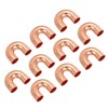 PATIKIL 3/8" OD 20x27mm Elbow Copper Pipe Fitting, 10Pcs 180