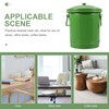 Alipis Desktop Trash Can Garbage Bin Iron Garbage Can Metal