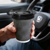 100 Pack 8 oz Paper Coffee Cups with Lids Disposable