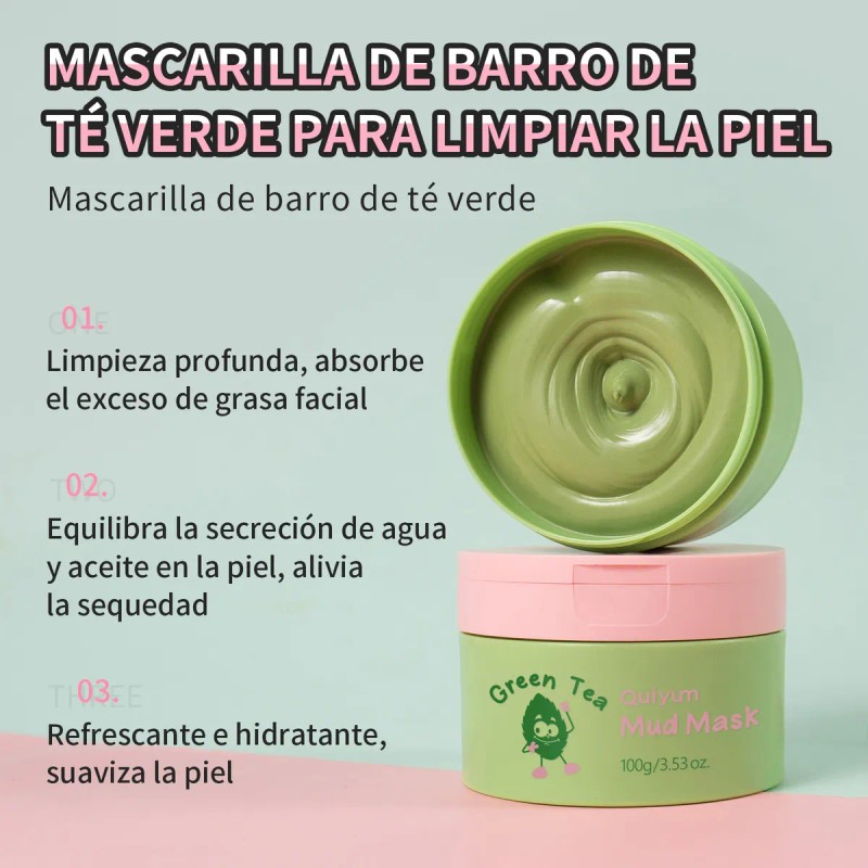 Set Quiyum Té Verde 7 Pzs Cuidado Facial Piel Suave