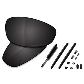 Saucer Premium Replacement Lenses for Oakley Juliet Sunglasses, High Defense - Carbon Black Polarised