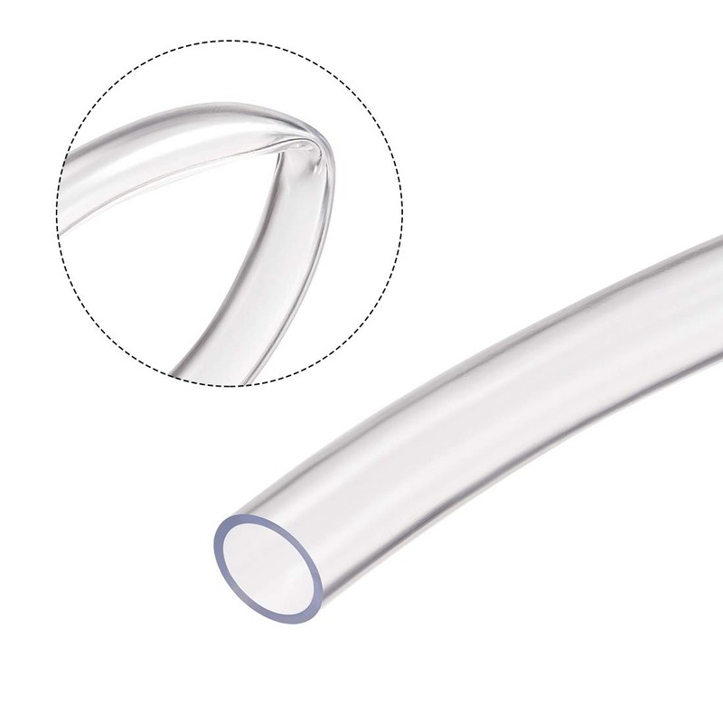 sourcing map PVC Clear Vinyl Tubing, Plastic Flexible Water Pipe