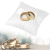 Nicoone Wedding Ring Cushion Ring Bearer Cushion White Bridal Pillow