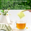 FreshDrinkUS, Premium 120 Lemon Balm Leaf Tea Bags, 100% Natural
