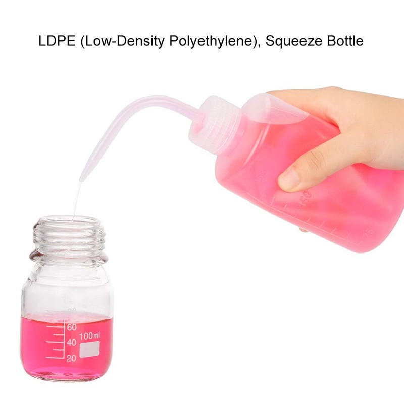 stonylab Chemical Wash Bottle, 2-Pack Plastic Safety Lab Squeeze Wash