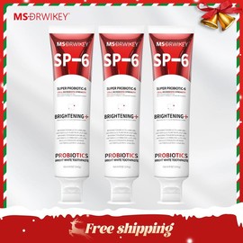 MSDRWIKEY SP-6 Probiotic Whitening Fresh Breath Toothpaste Set - 140g x 3 | Oral Care, Long-Lasting Freshness, Christmas Gift Ideas