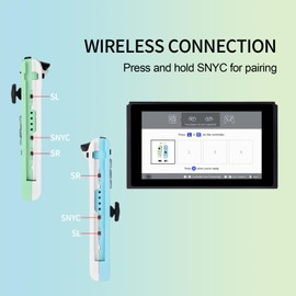 Wireless Switch Controllers Compatible With OLED/Lite, Switch Joypad, Support Wake-up and 6-Axis Gyro Function (Green and Blue)