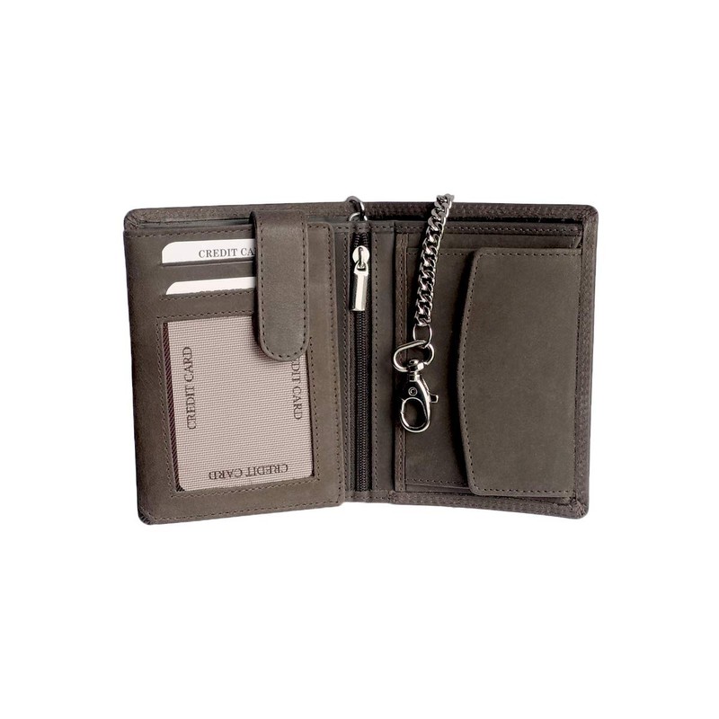 Chain Wallet Portrait Format, dark brown