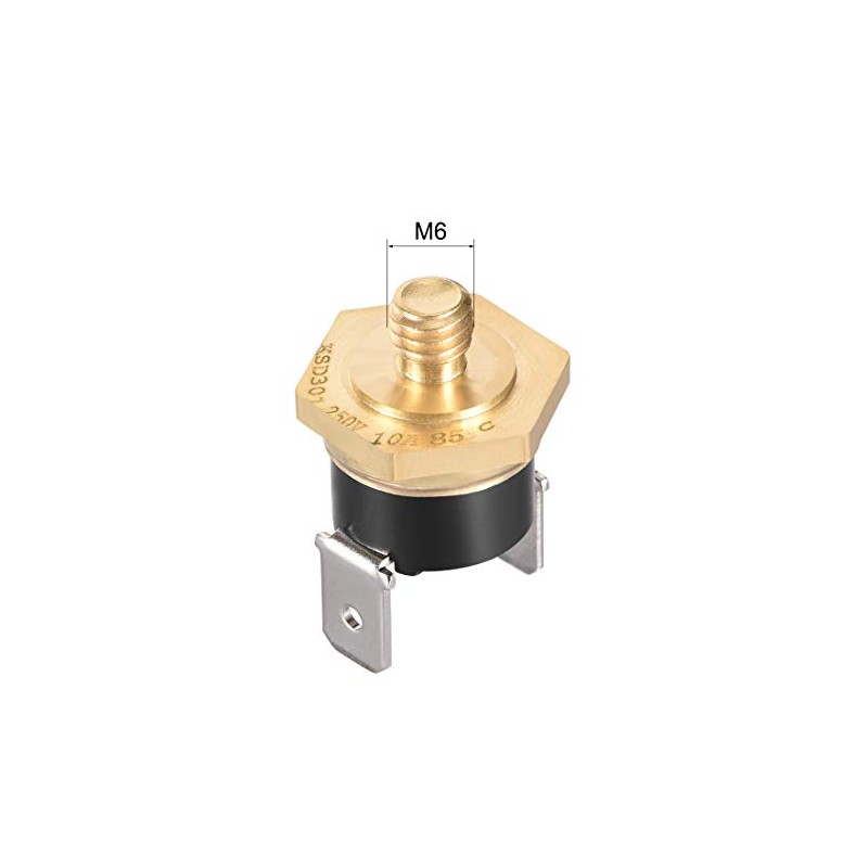 uxcell KSD301 Thermostat, Temperature Control Switch 85°C Copper M6 Normally