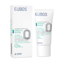 Eubos Omega 12% Face Cream 50 ml for Sensitive and Dry Facial Skin Suitable for Care for Neurodermatitis, Aged Skin and Children from 3 Years