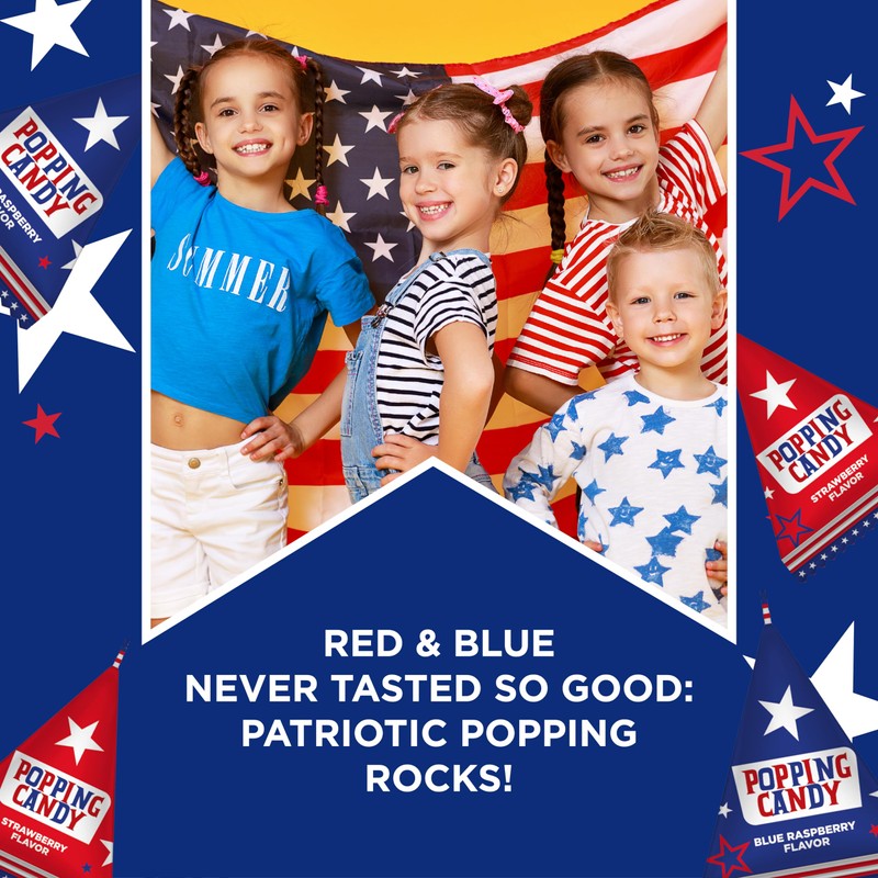 PartyWorks Patriotic Candy - 40 Count Bag - Popping Rocks