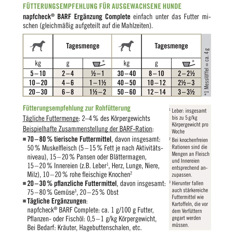 napfcheck Barf Complete Complete Complete Supplement for Dogs 500 g