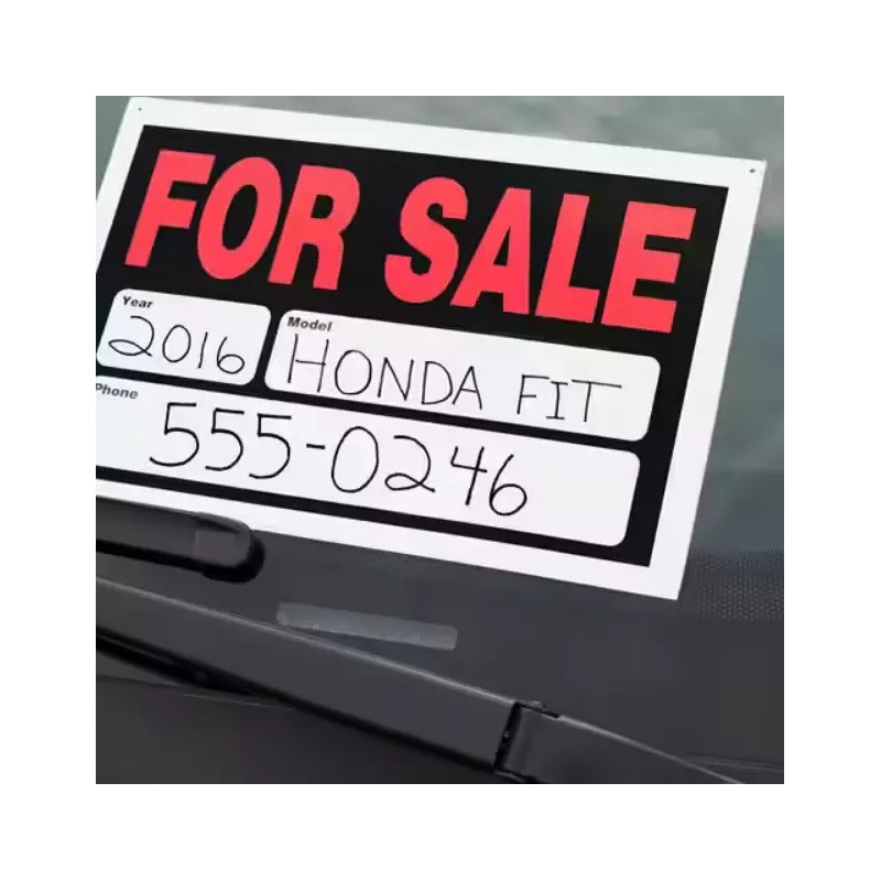 Everbilt 8" x 12" Plastic Auto for Sale Sign -