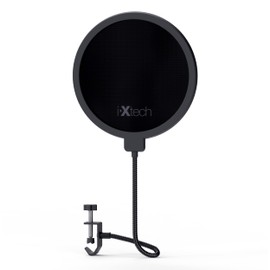 IXTECH Pop Filter for Mic Pop Filter for Blue Yeti Microphone Pop Filter Mic Pop Filter Dual Layered Sound Shield Guard Windscreen with a Flexible 360 Degree Gooseneck Clip Stabilizing.
