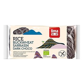 LIMA Reiswaffeln Buchweizen Zartbitterschokolade dünn, 6er Pack (6 x 90 g)