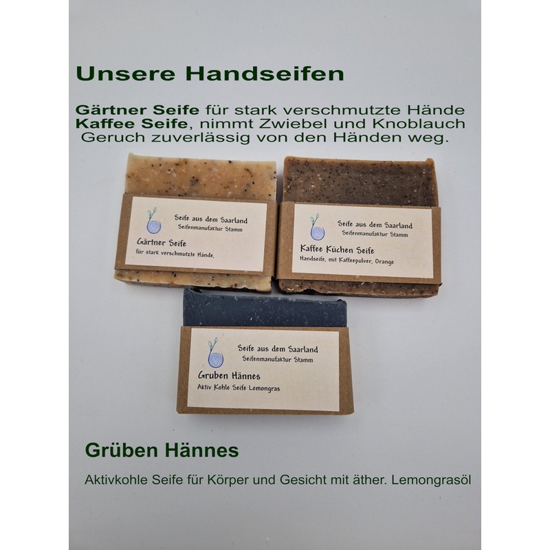 Gärtner Seife Lemongras, vegan, die ideale Handseife für den Handwerker