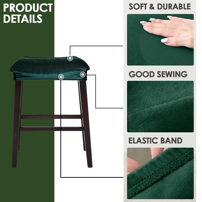 Bifaunvogel Bar Stool Cover Rectangle Set of 4 Velvet Stretch