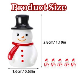 AWEELON 50 Pcs Mini Snowman Figurines Christmas Tiny Resin Snowman Decoration with Hat Xmas Micro Landscape Ornament Garden Accessories Mini Winter Ornaments for Crafts DIY Xmas Party