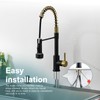 GIMILI Black and Gold Kitchen Faucet with Soap Dispenser Single
