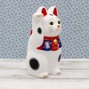 Yakushi Kiln Maneki Neko (White, Large), Lucky Dzukushi (Includes Lucky
