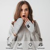 YSense Womens Winter Gloves, 2 Pack Warm Knitted Convertible Fingerless