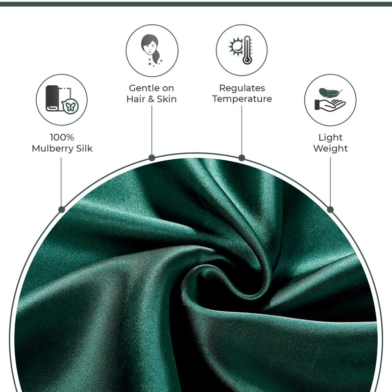 Gioia Casa Luxury Pillowcase - Emerald Green, 1pc - Soft