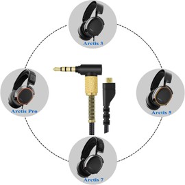 Vcddom Replacement Audio Cable for Arctis 3, Arctis 5, Arctis 7, Arctis Pro Wireless, Arctis Pro Gaming Headset 2m/6.5 Fee