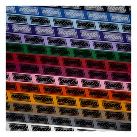 Tire Tread Track Satin Ribbon for Bows Gift Wrapping DIY Craft Projects - 3 Yards - Hot Pink Ribbon/Black Printing - 1 Inch Width