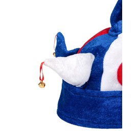 P'TIT CLOWN - Hat - Blue White Red - Perfect for supporting France at Celebrations and Sporting Events - Polyester - Several Models (Bell Jester Hat)
