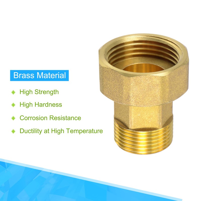MECCANIXITY Brass Pipe Fitting Water Meter Coupling G1 Female x