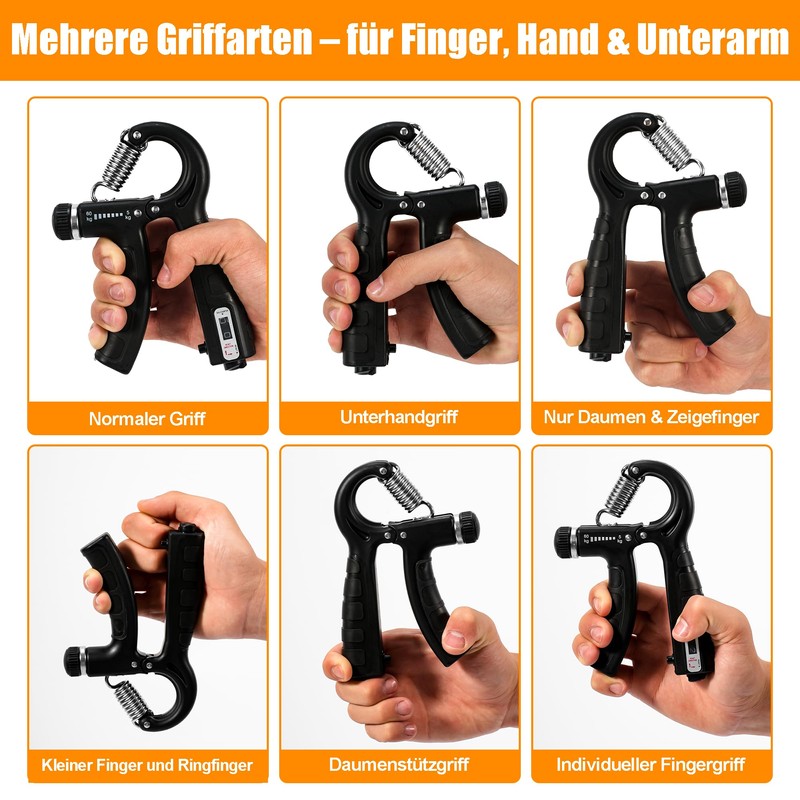 KiwiPower Grip Strength Trainer Pack of 2 from 10 kg