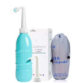 Travel Bidet Bottle, Portable Bidet Sprayer Hand held Bidet 500ml for Personal Hygiene Care,Extra Long Pointed Nozzle Spray for Women, Baby and Elderly (Green)