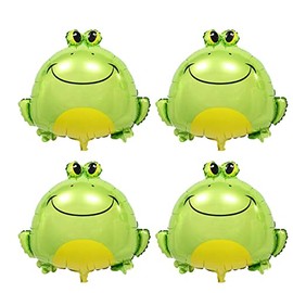 Frog Balloons Green Large Inflatable Air Cute Frog Foil Mylar Balloons for Baby Shower Insect Animal Themed Party Birthday Decoration Supplies