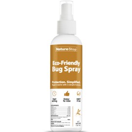 NatureStop Eco-Friendly Bug Spray, DEET-Free Insect Repellent for Skin & Outdoor Protection, 6 oz (180mL)