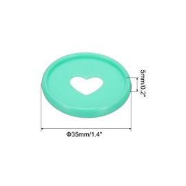 PATIKIL 35mm Plastic Book Binding Discs, 11 Pack Discbound Expansion Discs Heart Binder Rings for DIY Notebook Planner, Dark Green