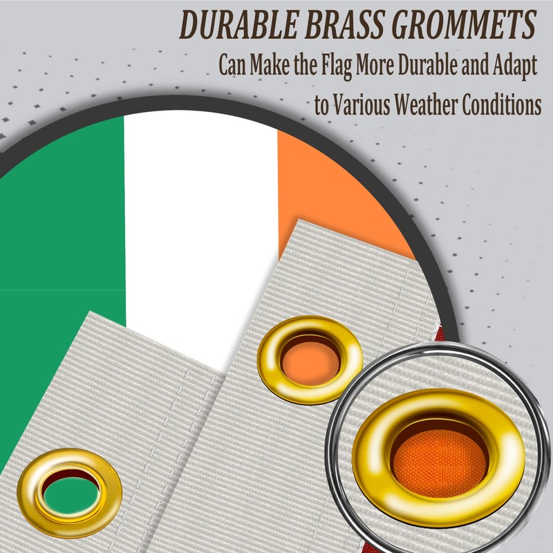 Irish Flags 3x5 Outdoor Flag of Ireland Heavy Duty with