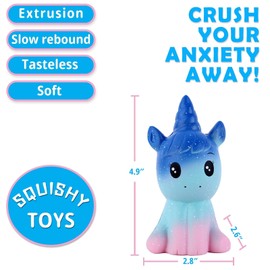 Anboor 4.9 Inches Squishy Unicorn Galaxy Kawaii Soft Slow Rising Scented Animal Squeeze Stress Relief Kids Toys