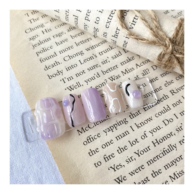 Purple nuance nail tip - long point / 퍼플 뉘앙스