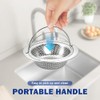 2 Pack Kitchen Sink Drain Strainer with Handle, Universal Stainless
