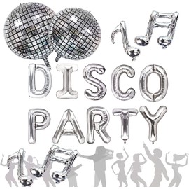 JeVenis Disco Party Balloons Disco Fever Party Decoration 70s Disco Party Decoration Disco Ball Birthday Decoration