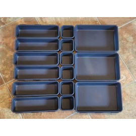 Kutesna 15 PCS Interlocking Desk Drawer Organizer Separator for Office,Bathroo